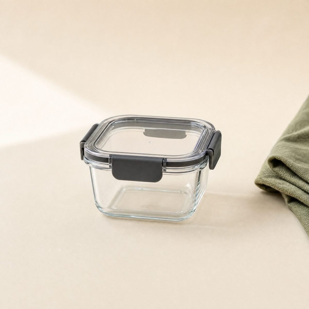 Square Glass Container 520 ml