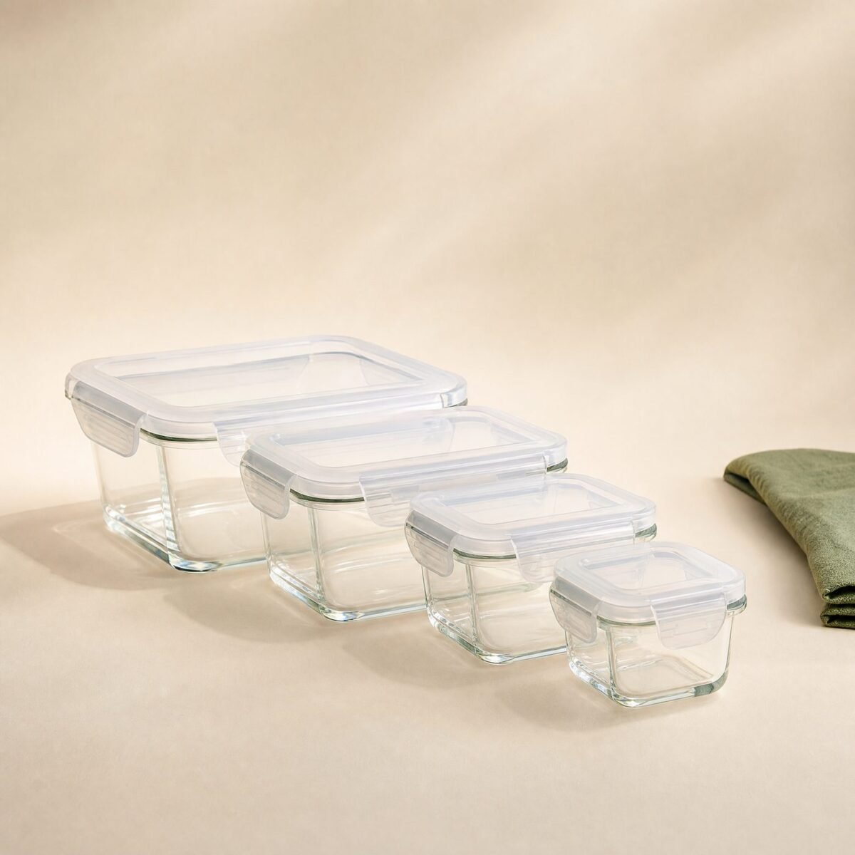 Glass Container Set, 4 Pieces