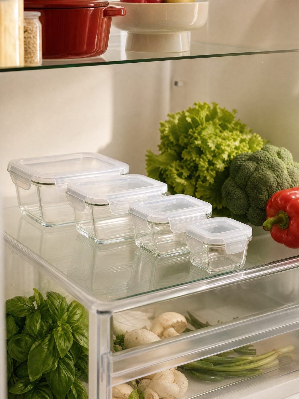 Glass Container Set, 4 Pieces in a kitchen