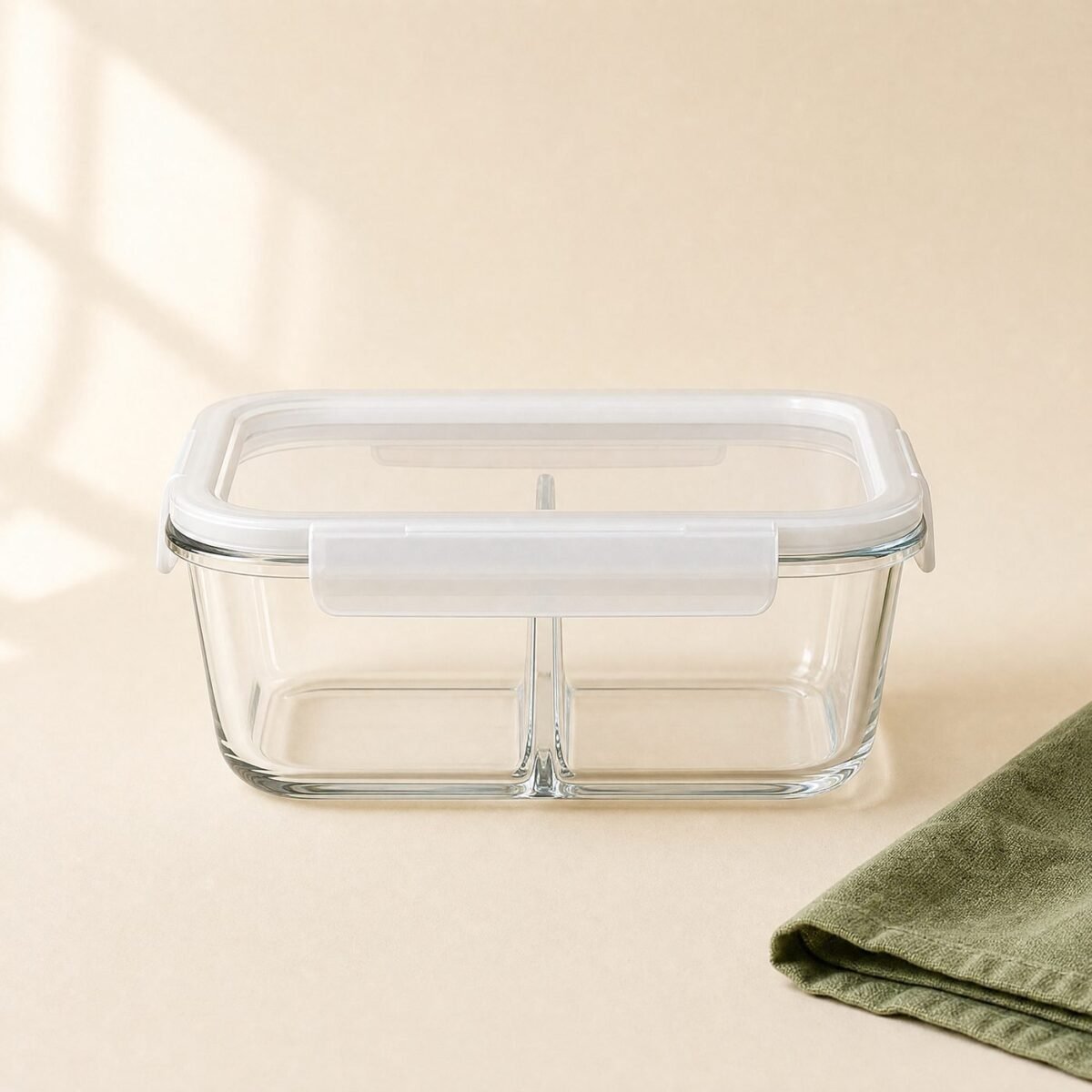 Two-Compartment Glass Container 1000 ml