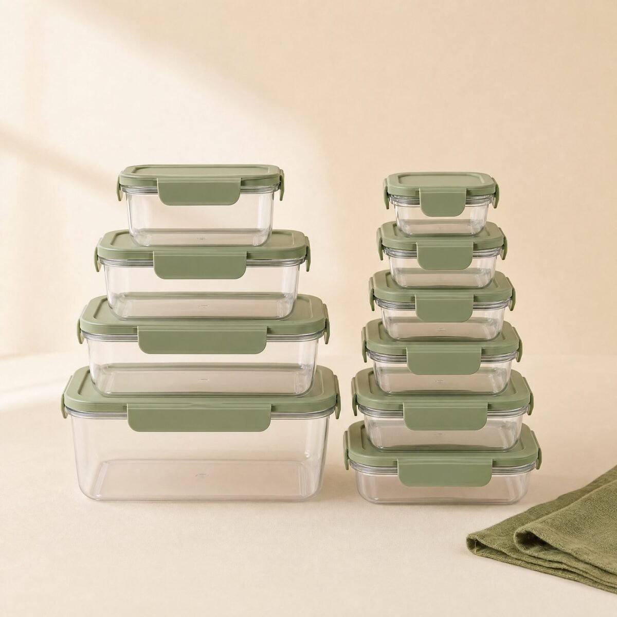 PP Snap-Lock Container Set, 10 Pieces