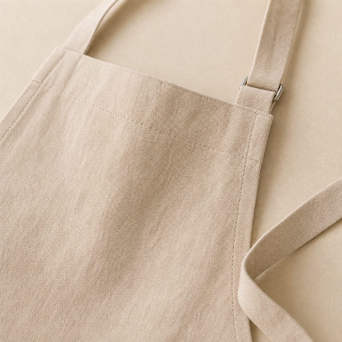 Cotton Canvas Apron with Pockets - close-up