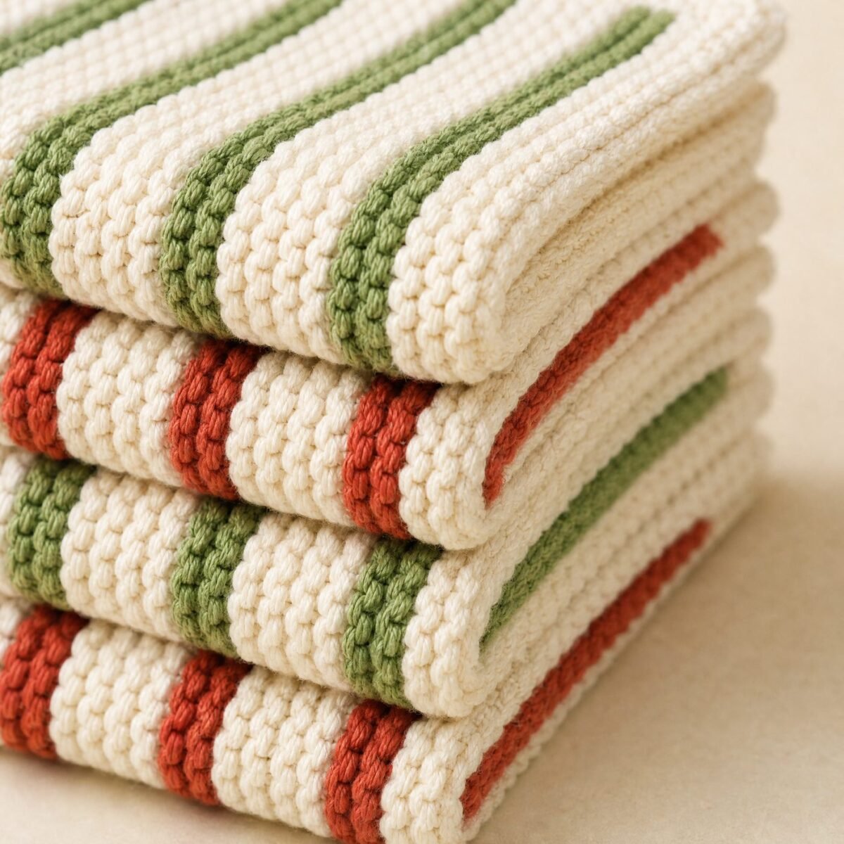 Cotton Dishcloths, Set of 4 - close-up