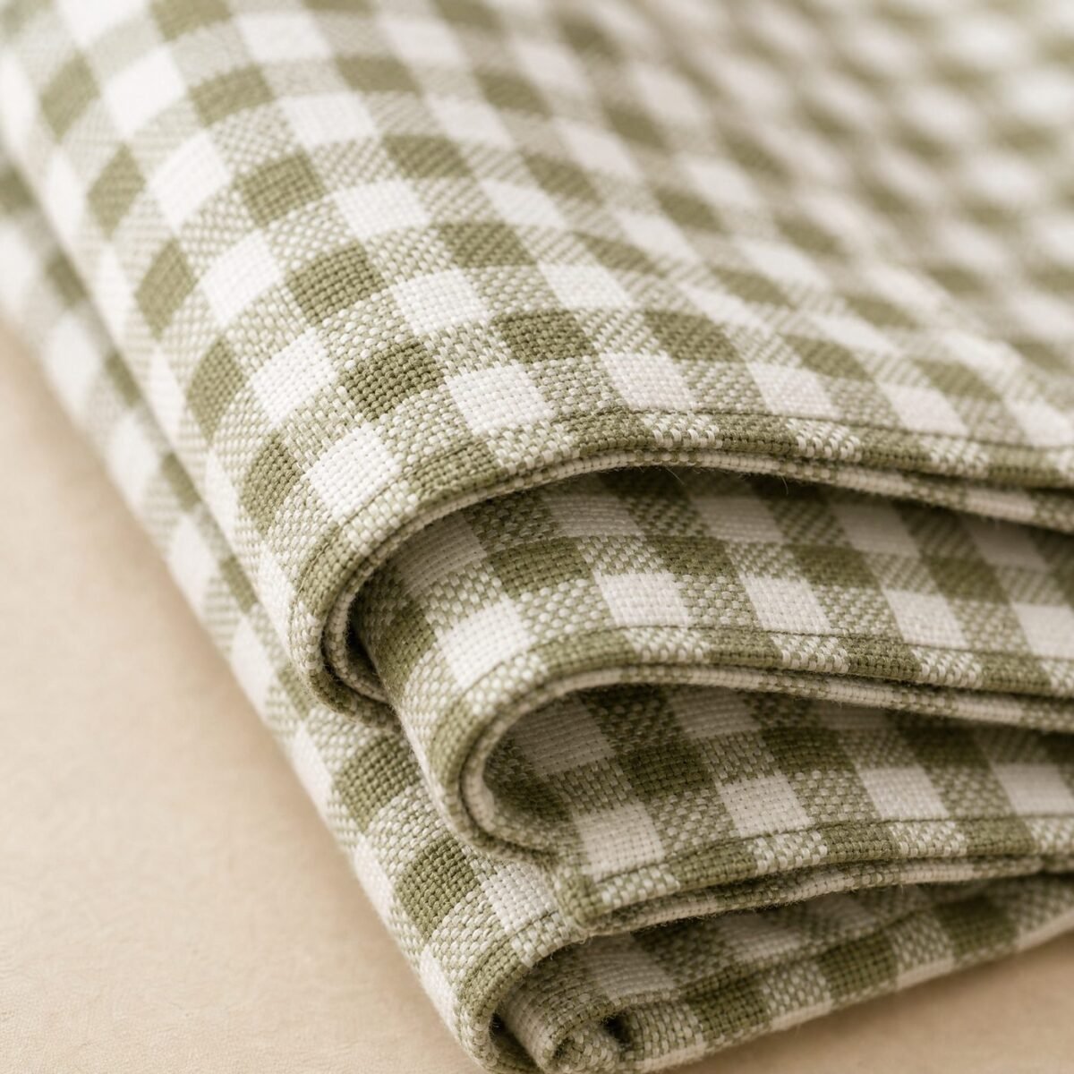 Gingham Cotton Napkins, Set of 6 - close-up