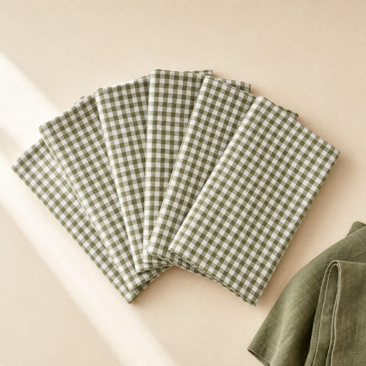 Gingham Cotton Napkins, Set of 6