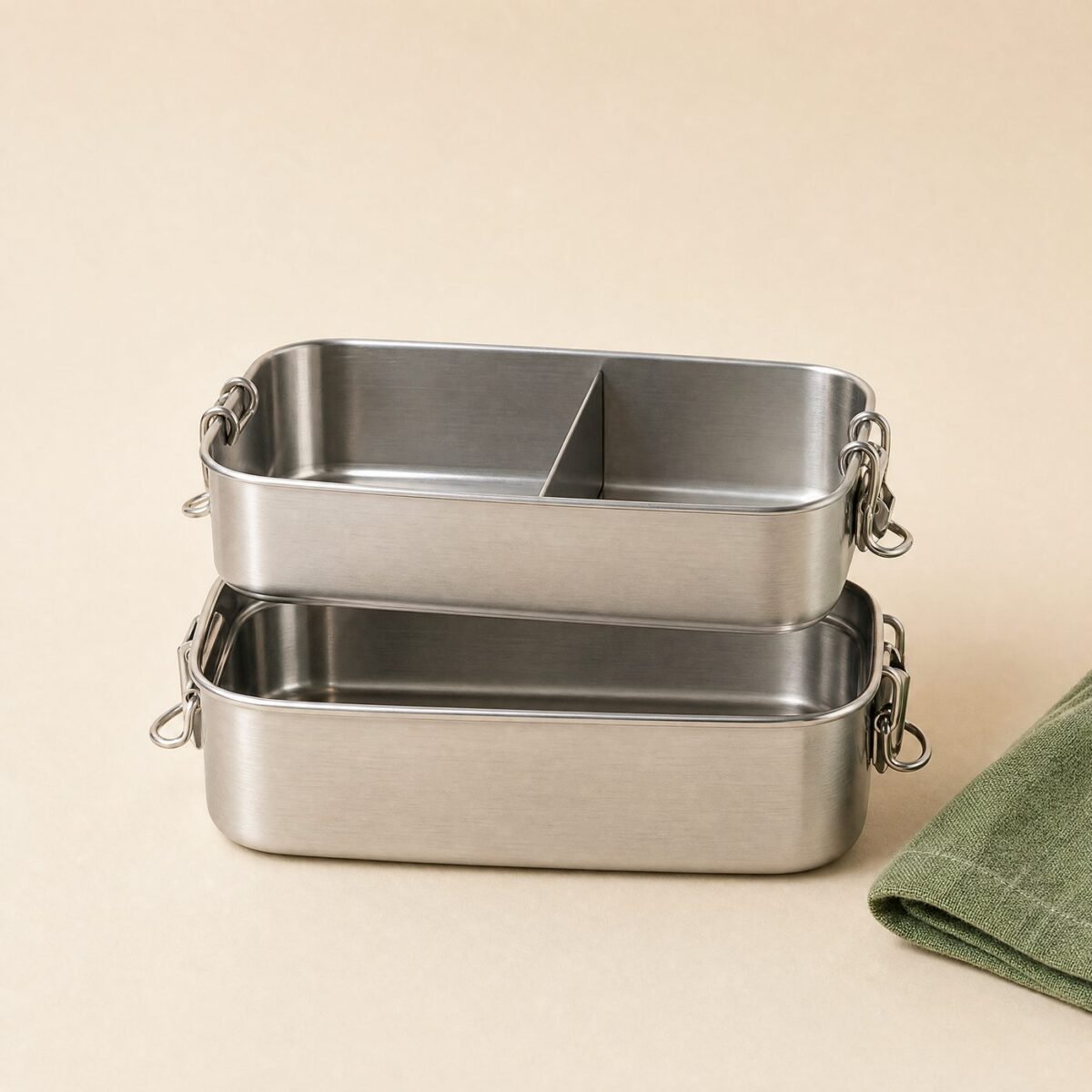 Stainless Steel Bento Box, 2 Tiers