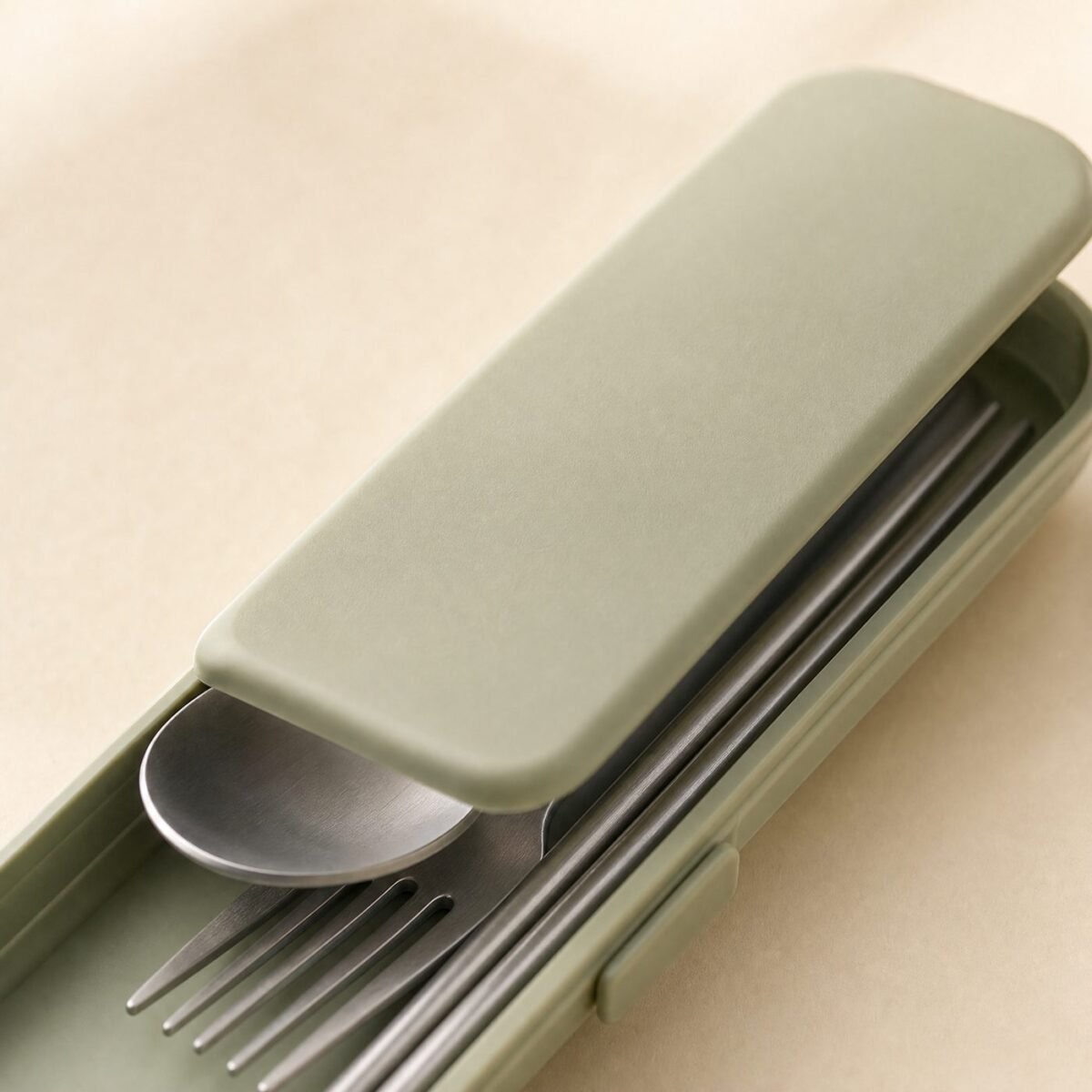 Stainless Steel Cutlery Set with Case - close-up