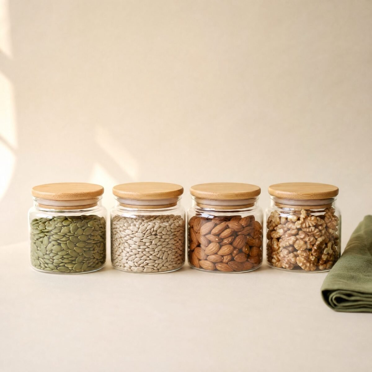 Wide-Mouth Glass Jars 250 ml, Set of 4