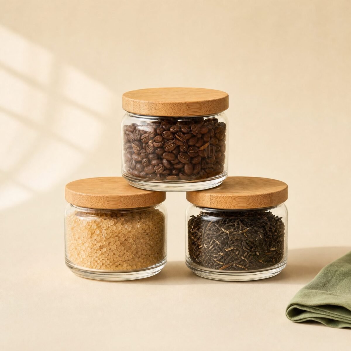 Squat Glass Jars 500 ml, Set of 3