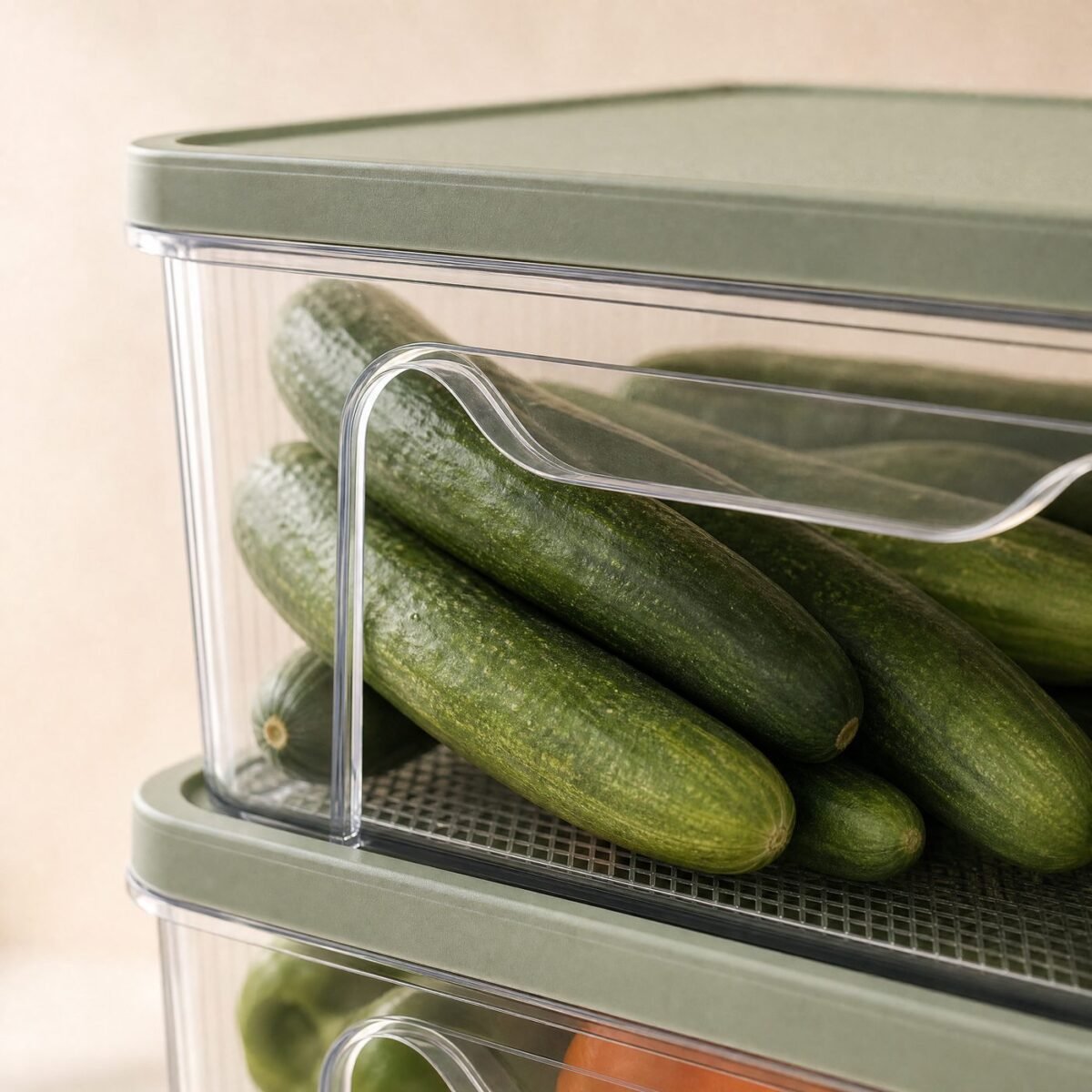 Stackable Produce Bins, Set of 2 (2 L) - close-up